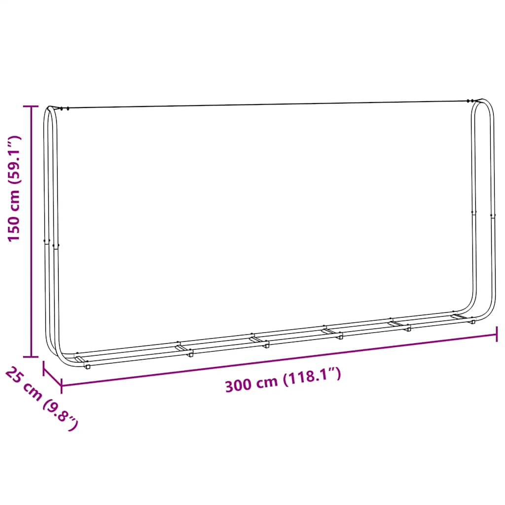 Kaminholzregal 100x25x150 cm Stahl verzinkt