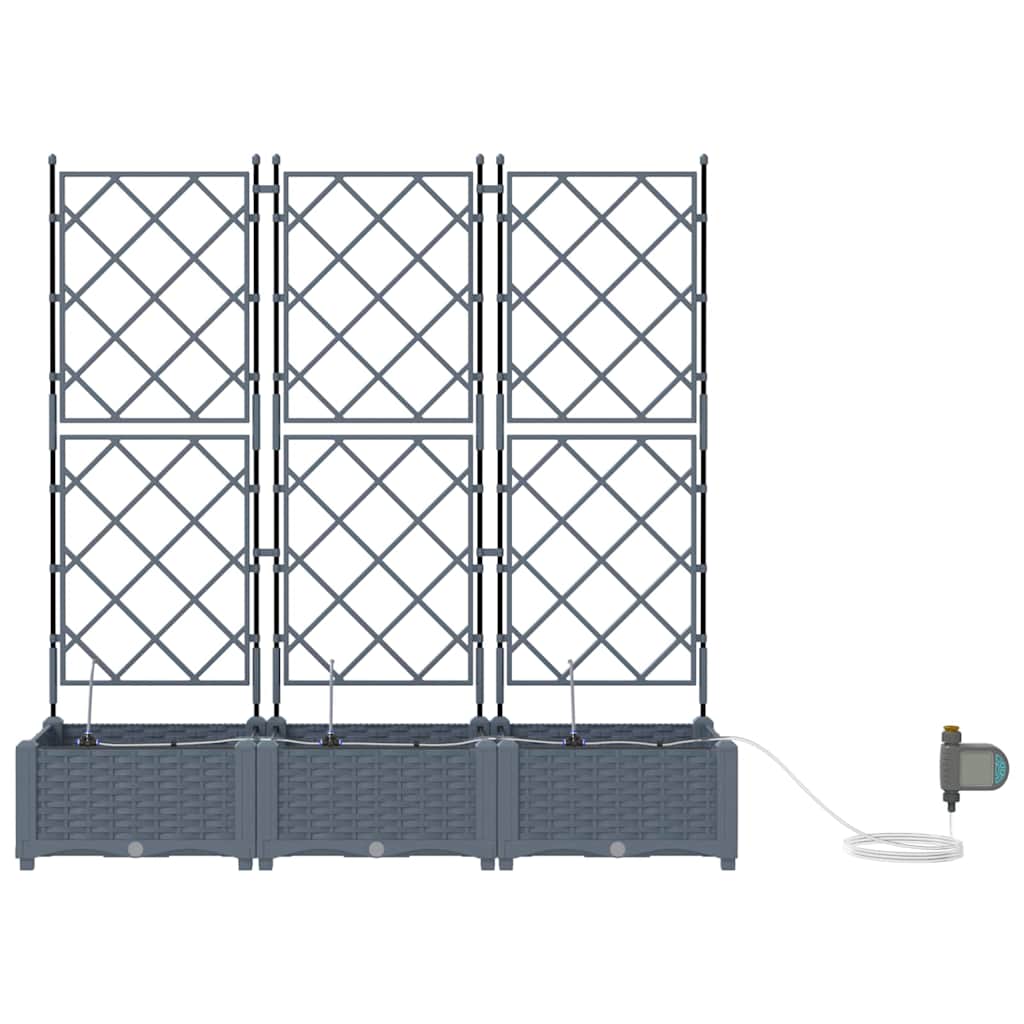 Garten-Pflanzgefäß 4 Stk. Braun 160 x 40 x 22 cm PP
