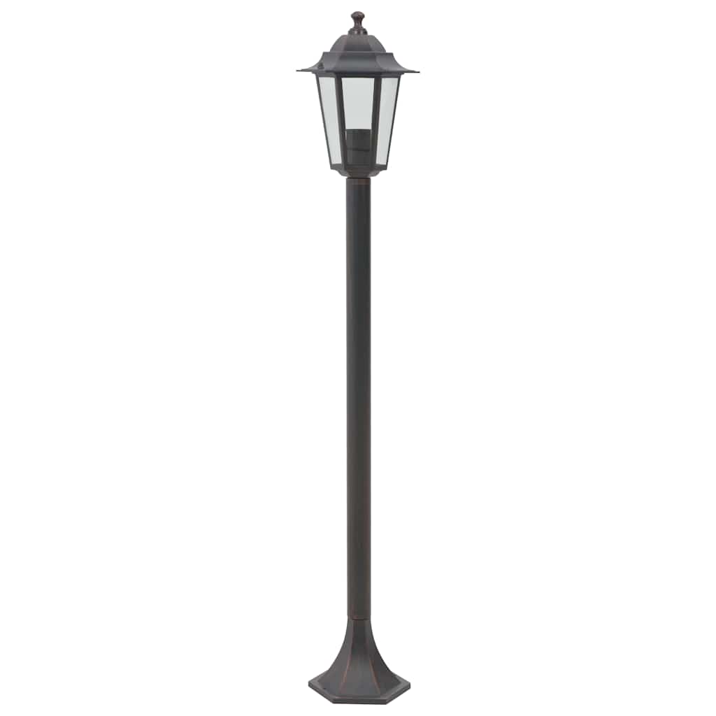 Garten-Pollerleuchte 6 Stk. E27 110 cm Aluminium Dunkelgrün