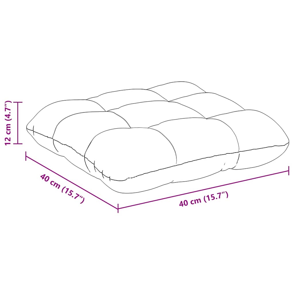 Sitzkissen 4 pcs Hellgrau 40 x 40 x 12 cm Stoff