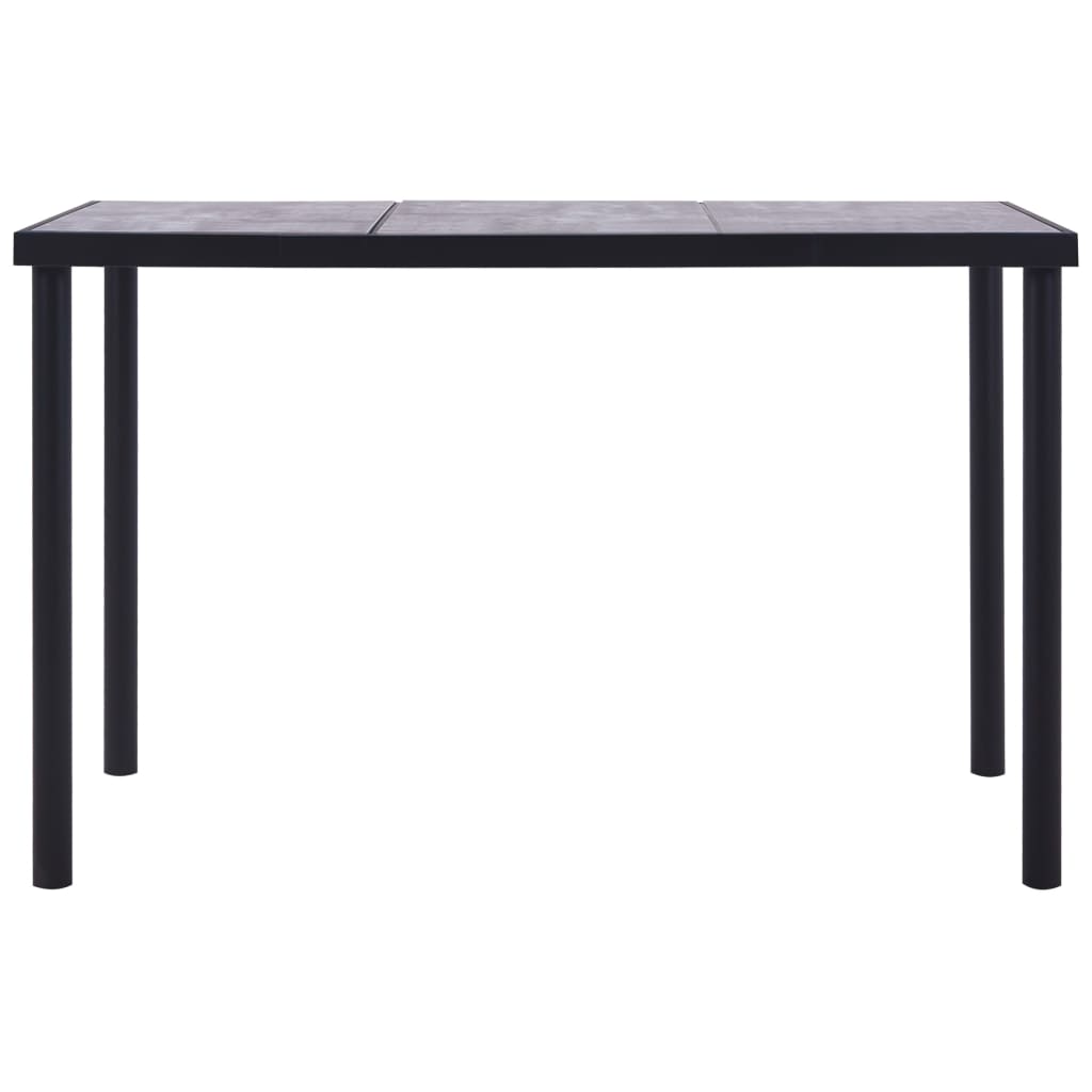 Esstisch Schwarz und Betongrau 120 x 60 x 75 cm MDF