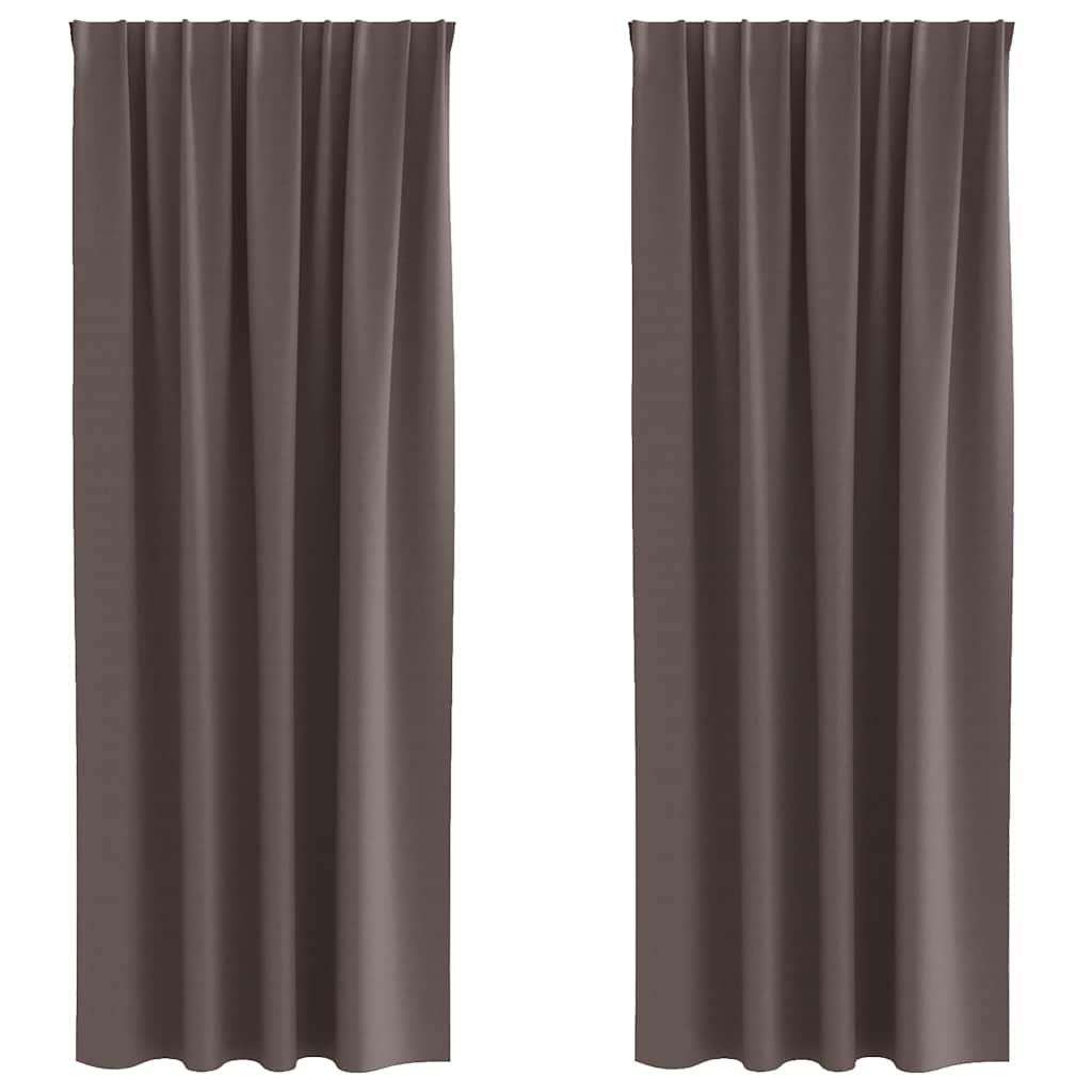 Verdunkelungs-Vorhänge mit Ringen 2 pcs Beige 140 x 140 cm