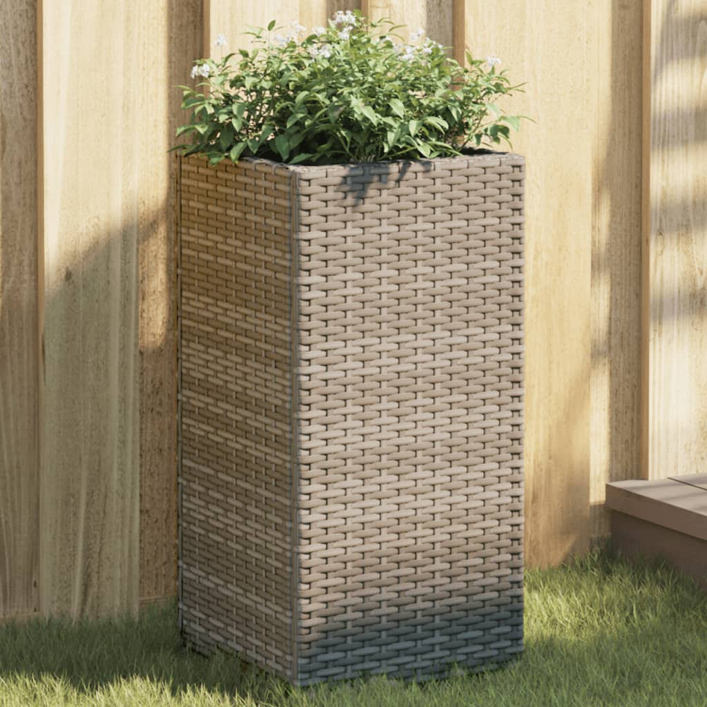Pflanzkübel 2 Stk. Schwarz 40x40x80 cm Poly Rattan
