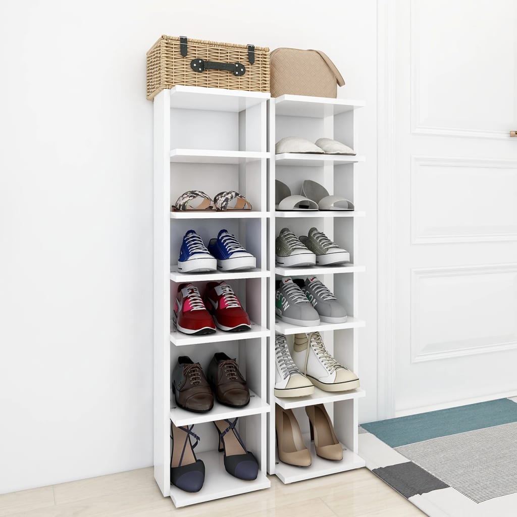 Schuhschrank Weiß 27,5x27x102 cm Holzwerkstoff