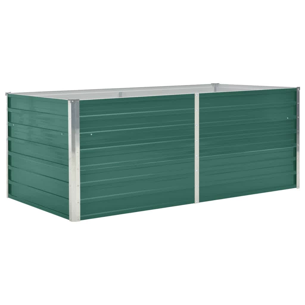 Garten-Hochbeet Verzinkter Stahl 240x80x77 cm Grün