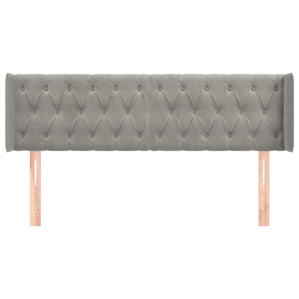Kopfteil mit Ohren Dunkelblau 93x16x78/88 cm Samt