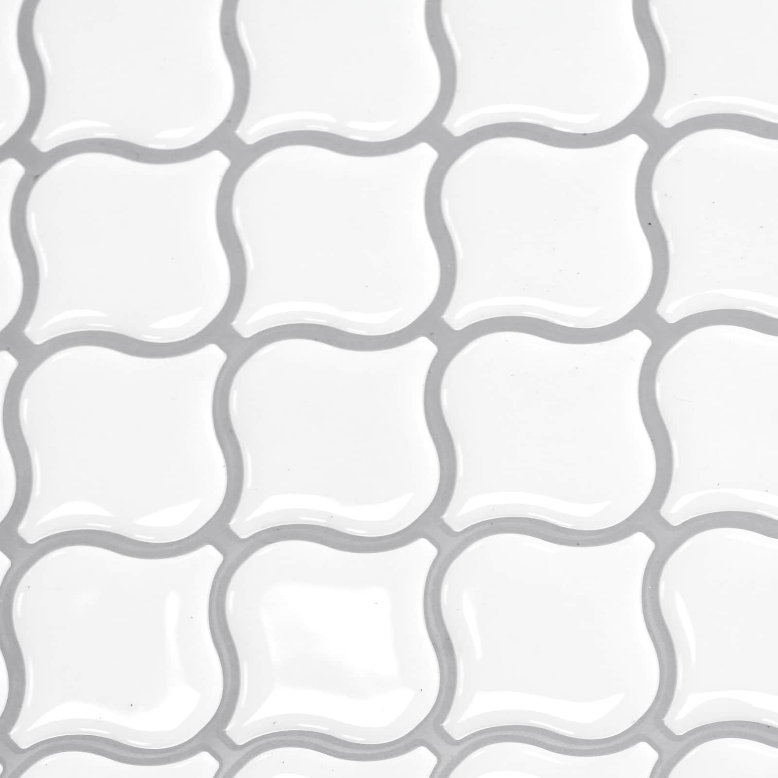 Lanturn Fliese 10 pcs Weiß 27 x 27 cm Polyurethan und PET