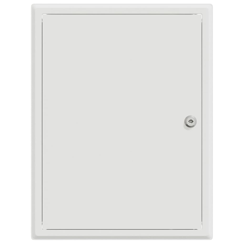 Zugangsklappe 2 pcs Weiß 23 x 23 x 3 cm Stahl