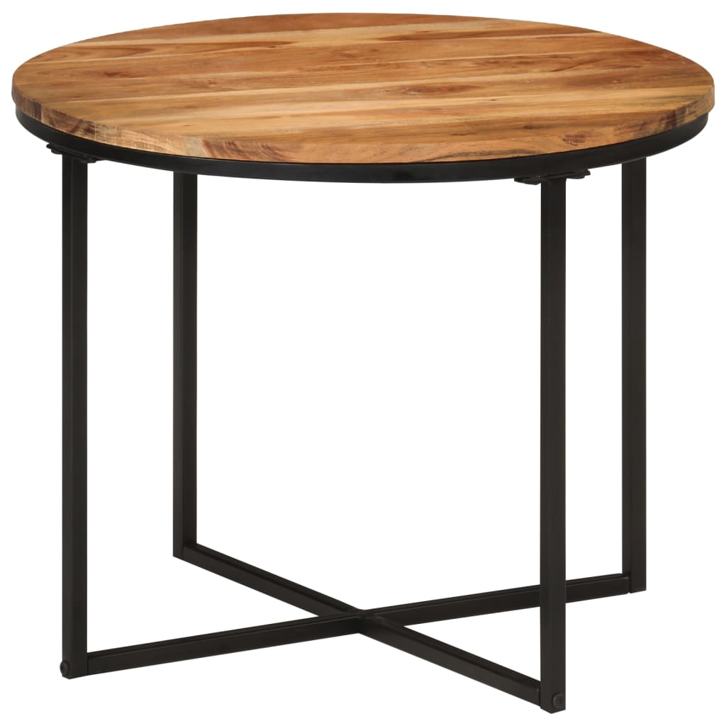 Couchtisch 45x45x35 cm Massivholz Akazie und Eisen