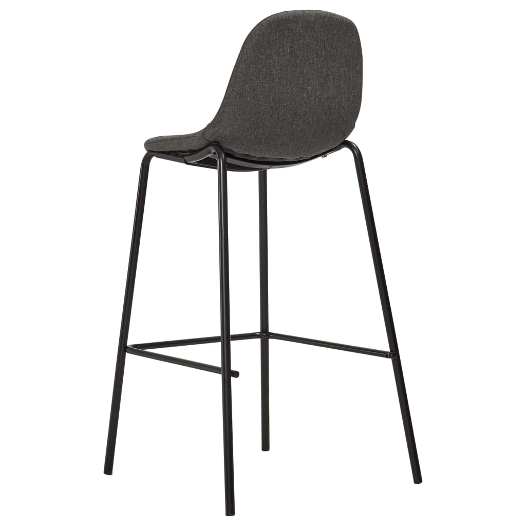 Barhocker 6 Stk. Schwarz Stoff