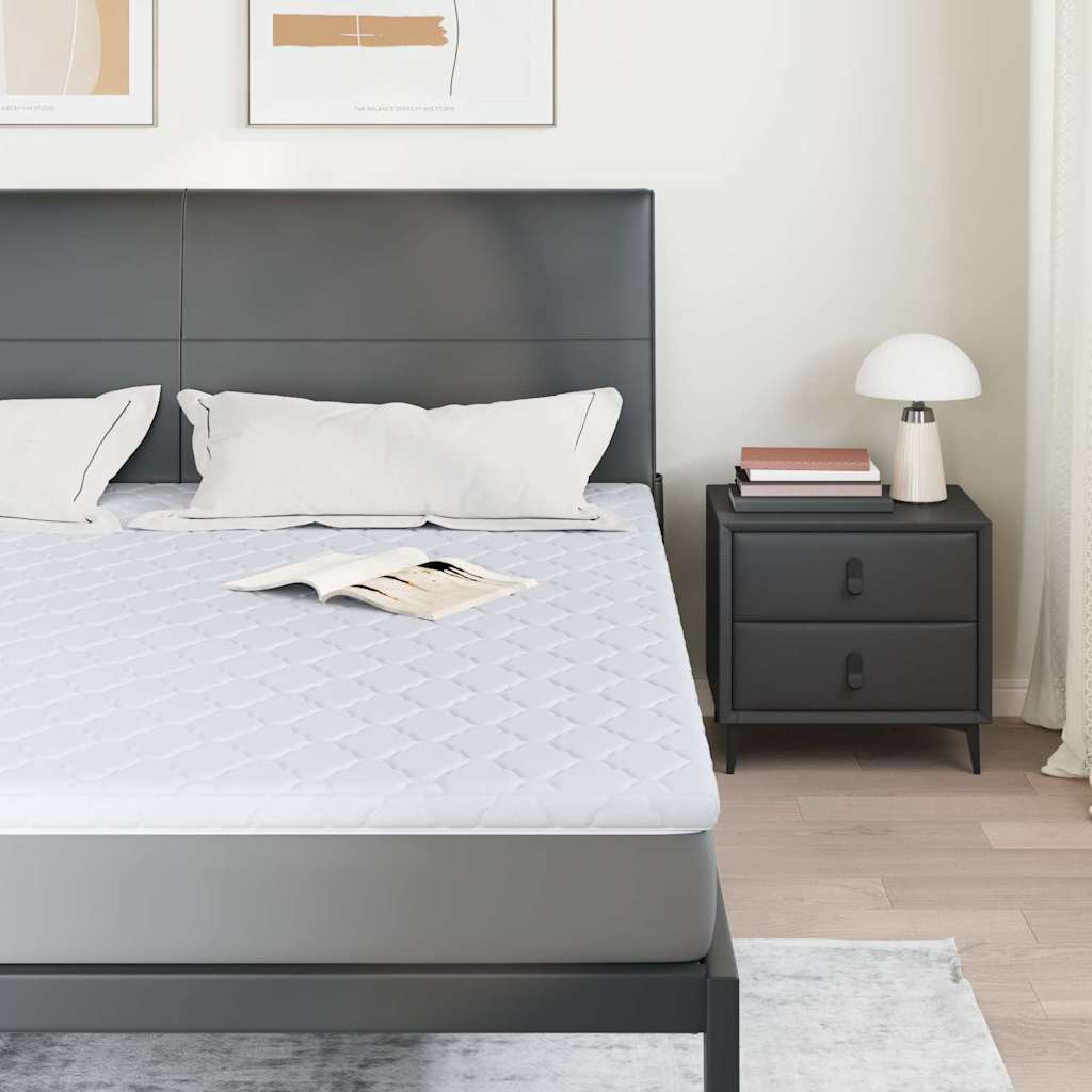 Kokosnuss Topper Weiß 70 x 200 cm Jacquard-Stoff