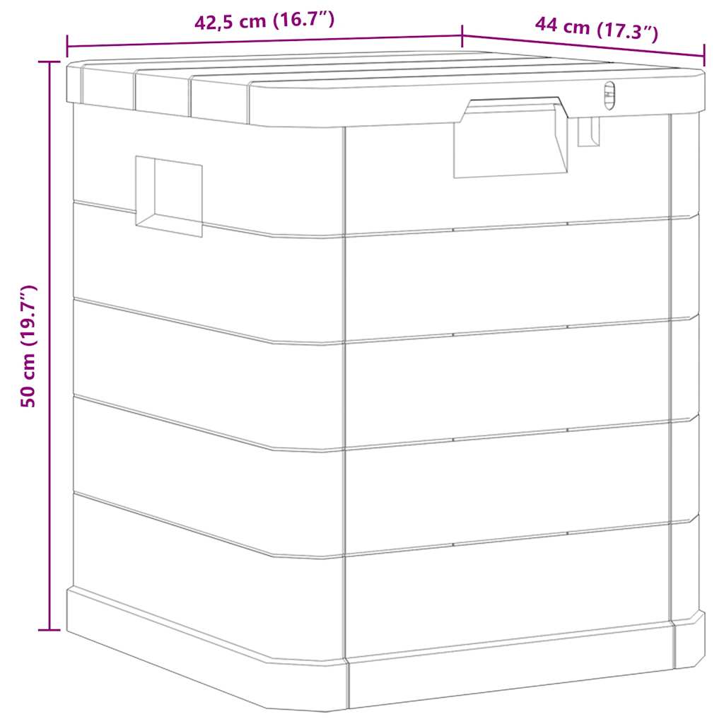 Outdoor-Kissenbox Anthrazit 77,5x44,5x53 cm Polypropylen