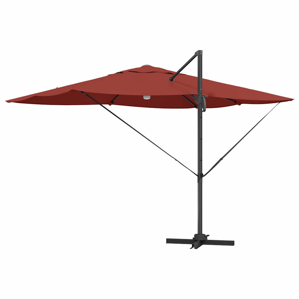 Sonnenschirm Sand 351 x 250 x 253 cm Polyester und Aluminium