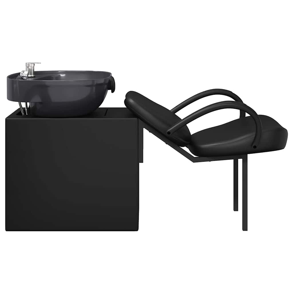 Shampoo Stuhl Schwarz 136 x 60 x 92 cm PVC
