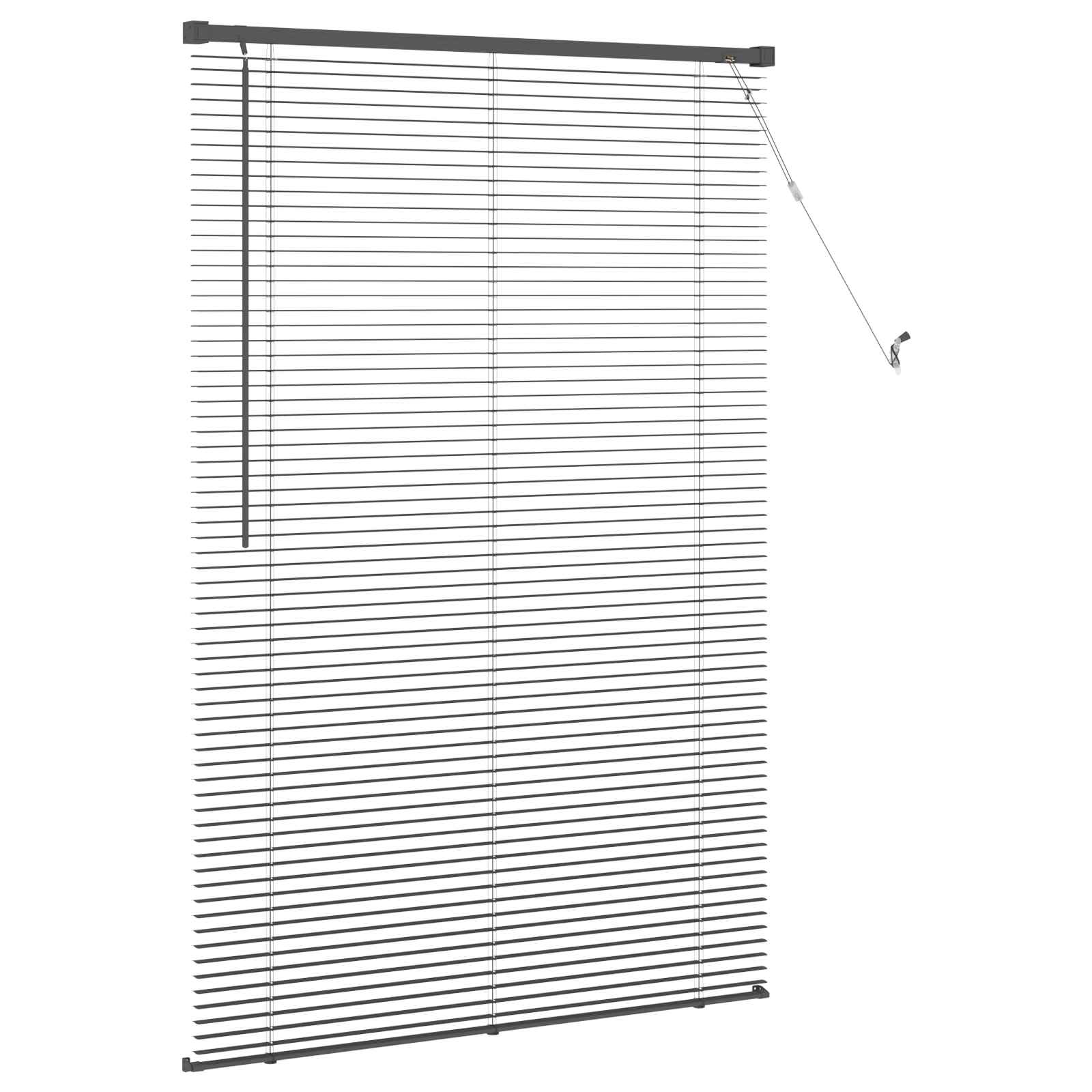Jalousie Silber Grau 150 x 40 cm 25 mm PVC