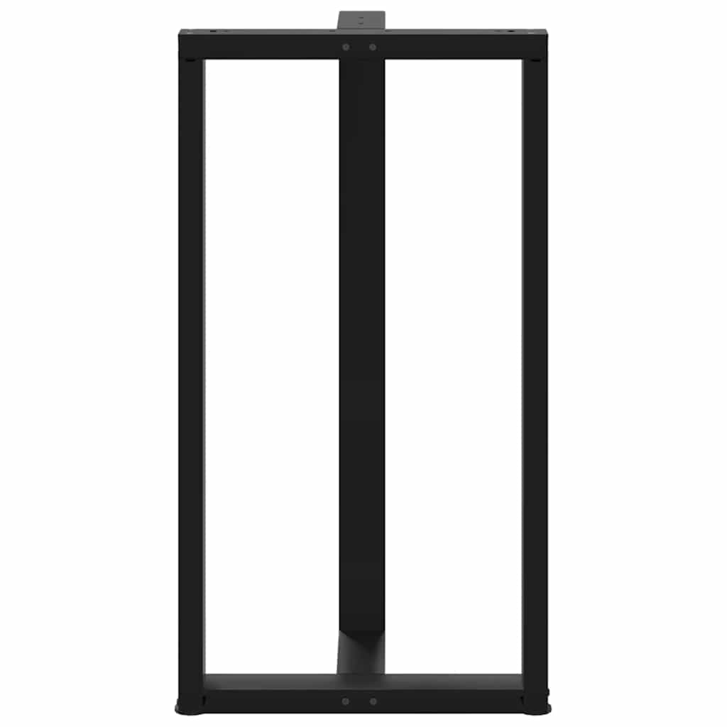 Couchtischbeine T-Form 2 Stk. Schwarz 30x25x(30-31) cm Stahl