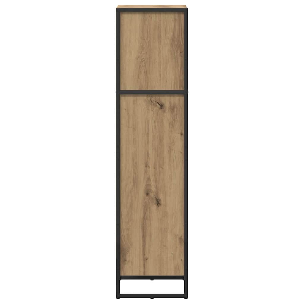 Bücherregal 2 pcs Schwarz Eichen-Optik 60 x 30 x 189,5 cm