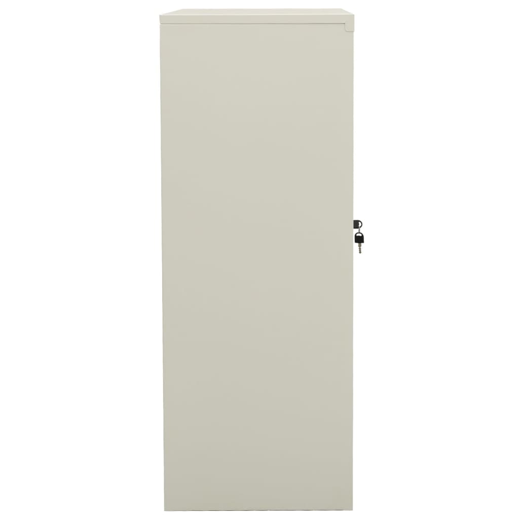 Büroschrank mit Pflanzkasten Hellgrau 90x40x128 cm Stahl