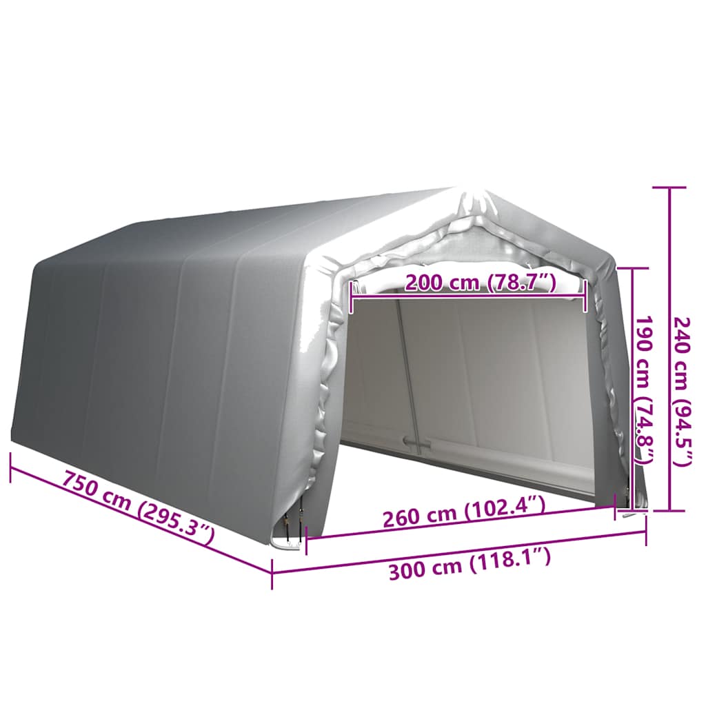 Lagerzelt 240x240 cm Stahl Grau