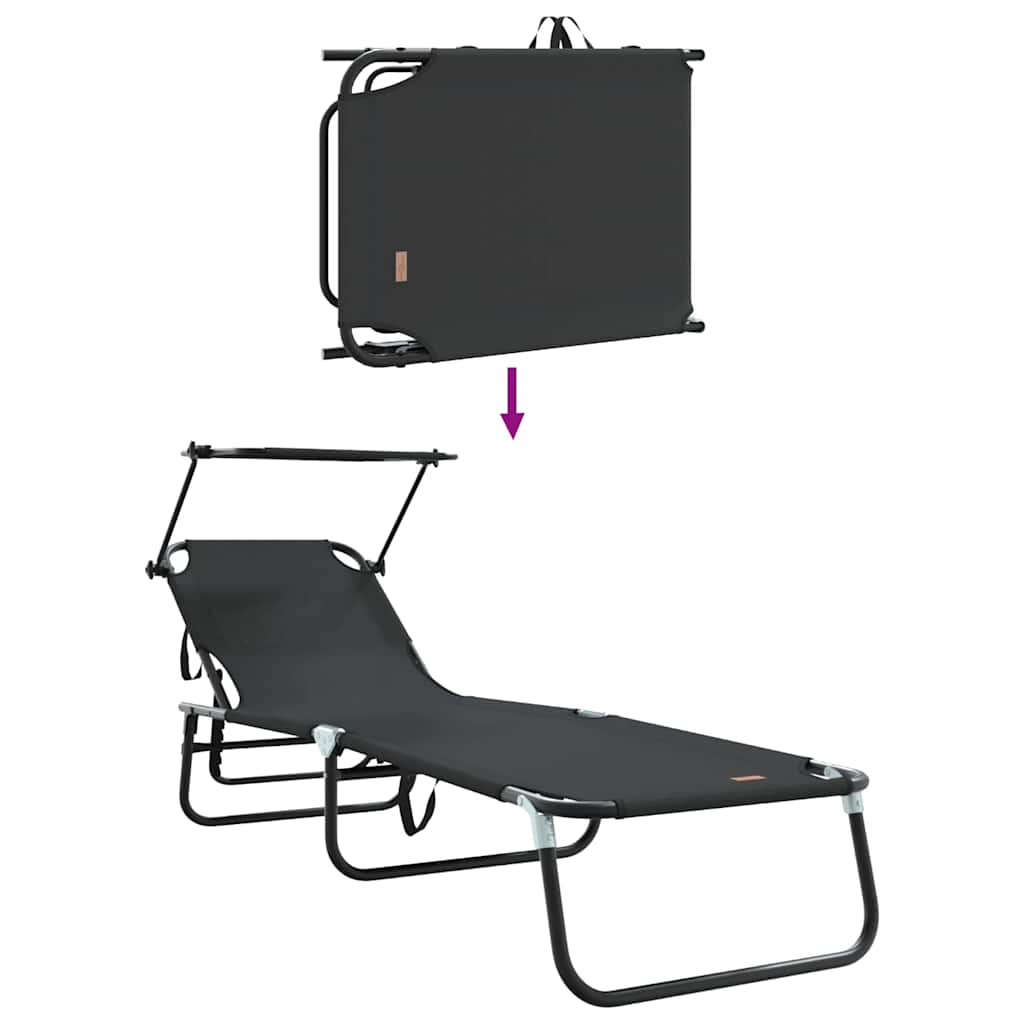 Klappbare Sonnenliege Blau 190 x 57 x 81 cm Oxford