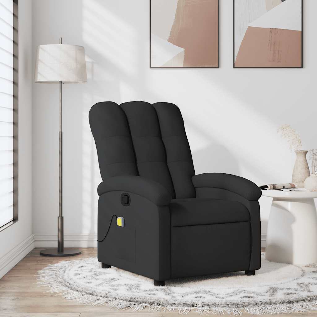 Massage-Relaxsessel, hellgrauer Stoff