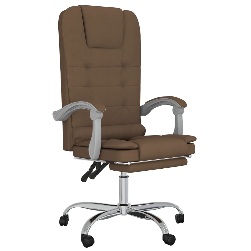 Bürostuhl mit Massagefunktion Taupe Stoff