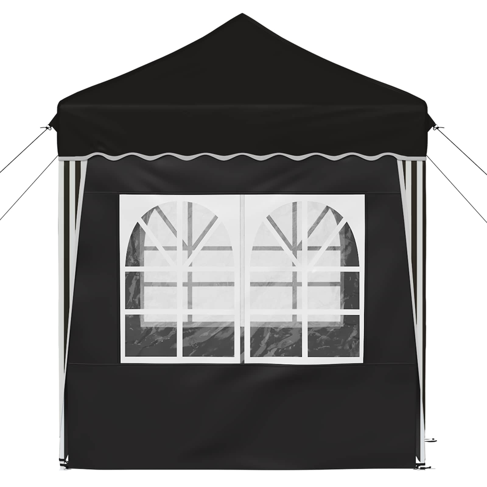 Pop-up Partyzelt 195 x 195 x 245 cm Creme Oxford-Stoff