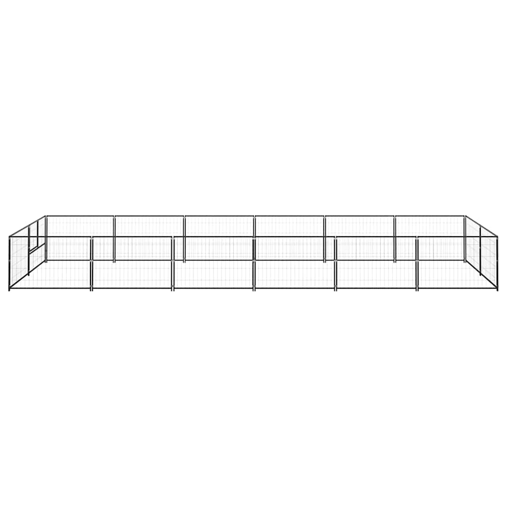 Hundezwinger Schwarz 4 m² Stahl