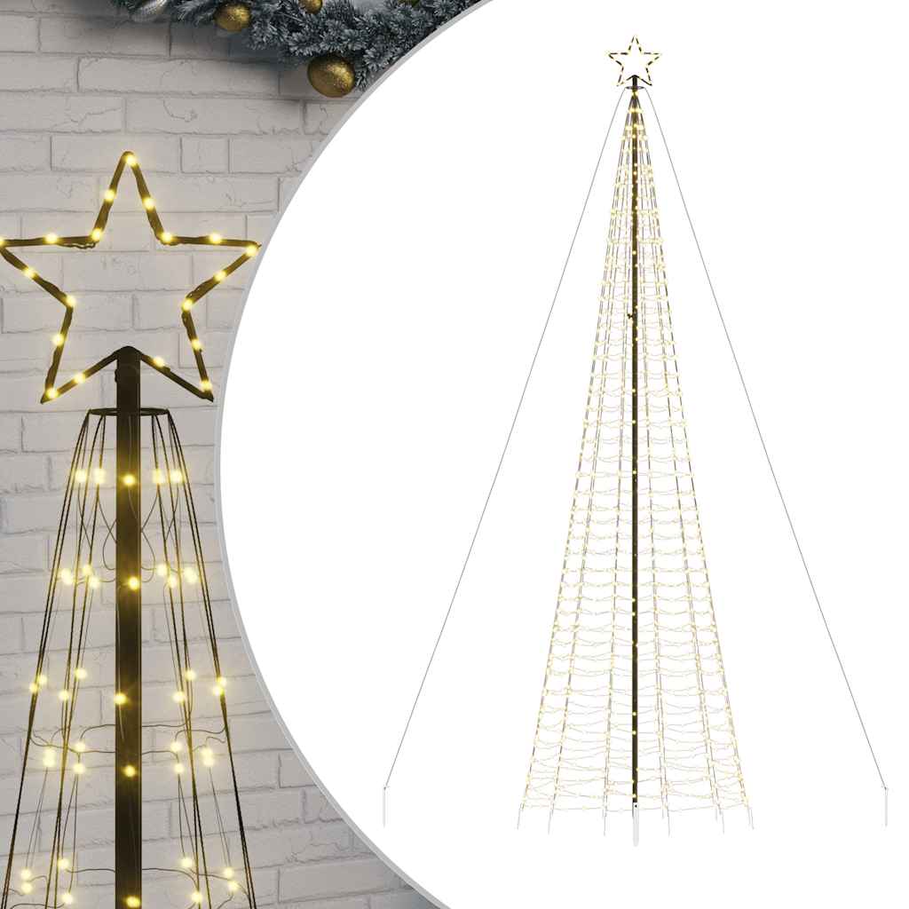 LED-Weihnachtsbaum mit Erdspießen 220 LEDs Warmweiß 180 cm