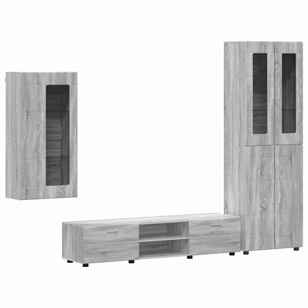 Highboard mit Regal FLORIN Weiß 60 x 35 x 182 cm Holzwerkstoff