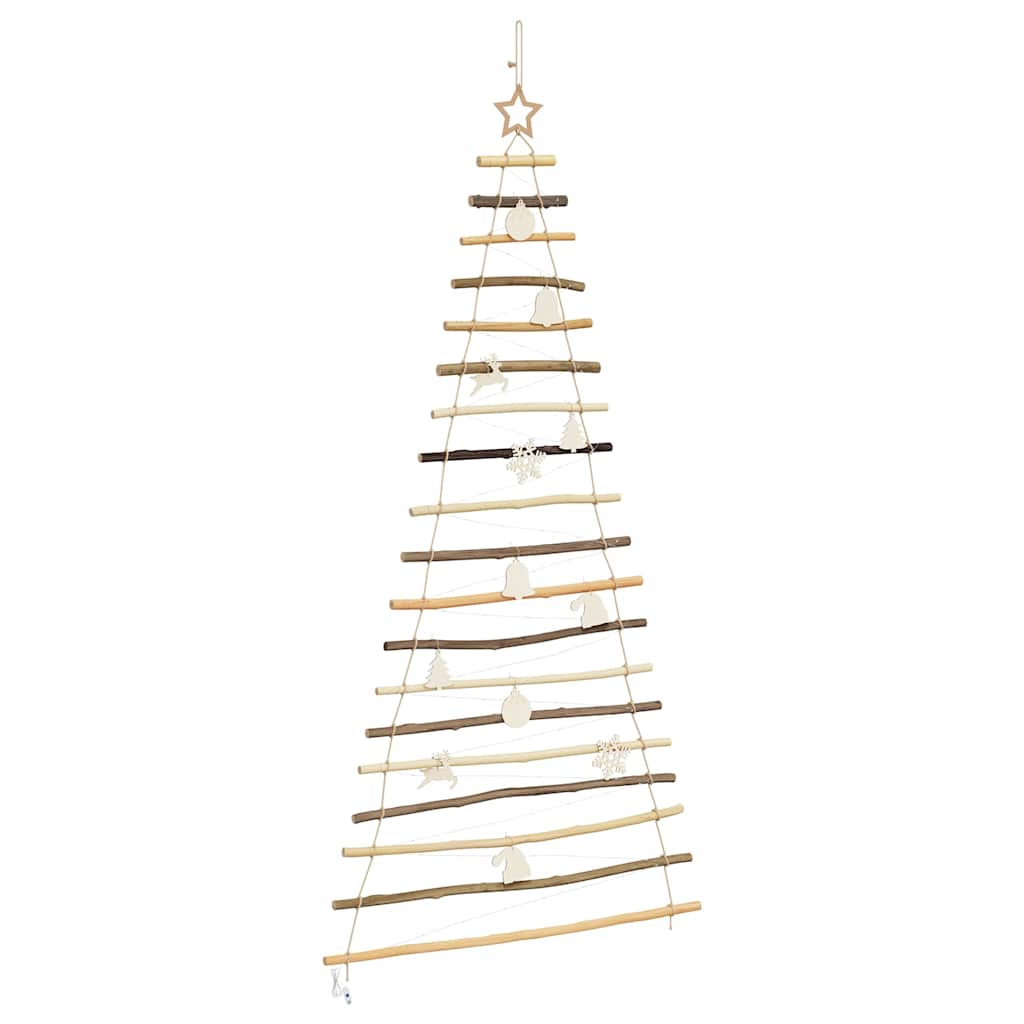 Weihnachtsbaum mit 30 LEDs Natur 90 cm Massives Eschenholz