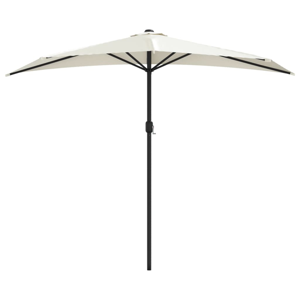 Balkon-Sonnenschirm Alu-Mast Bordeauxrot 270x144x222cm Halbrund