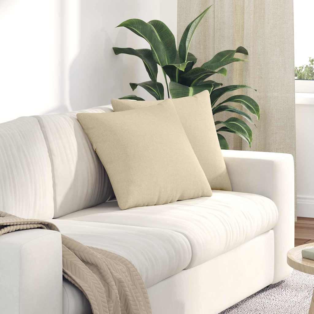Sofakissen 2 pcs Hellgrau 50 x 30 cm Stoff