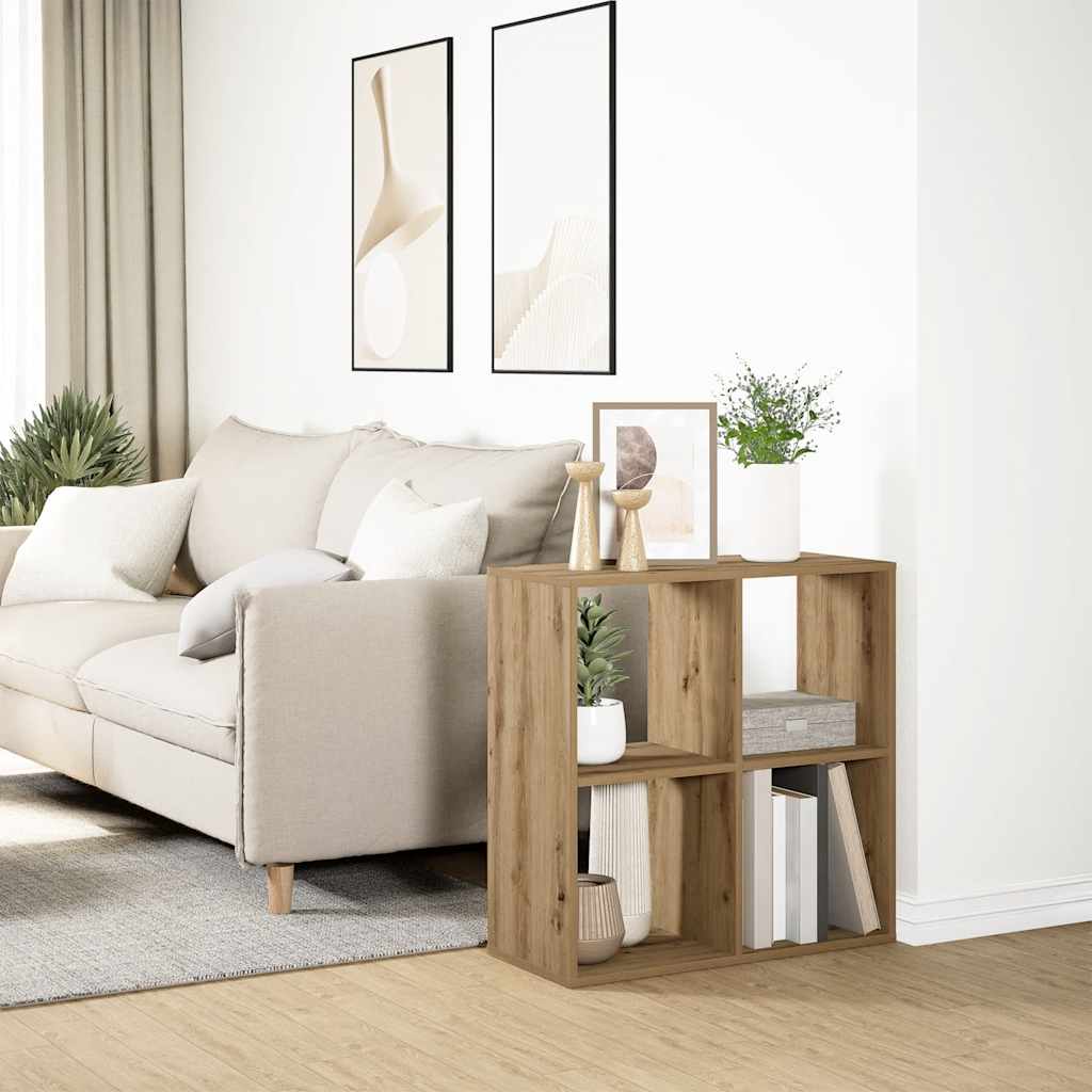 Bücherregal Weiß 137,5x29x137,5 cm Holzwerkstoff