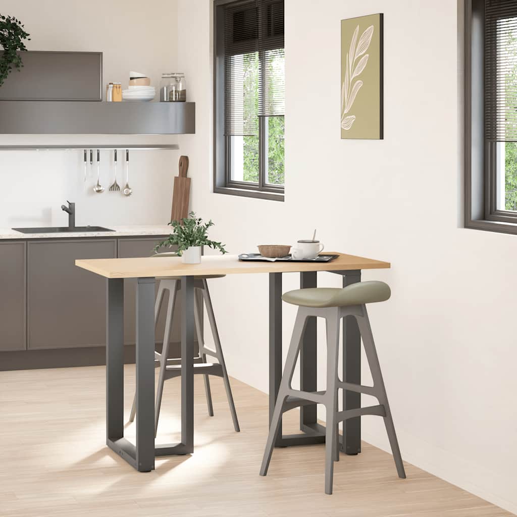 Couchtischbeine T-Form 2 Stk. Schwarz 30x25x(30-31) cm Stahl