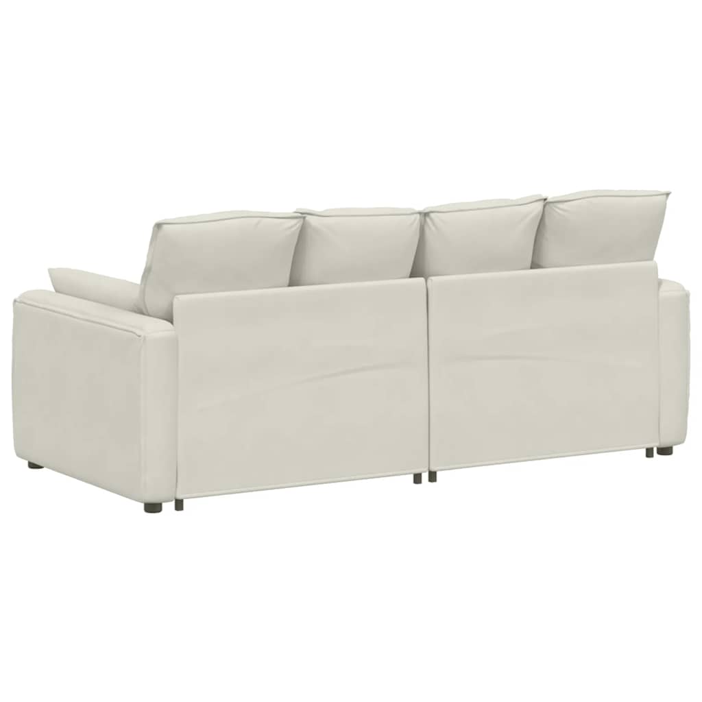 Modulares Sofa mit Kissen Blau