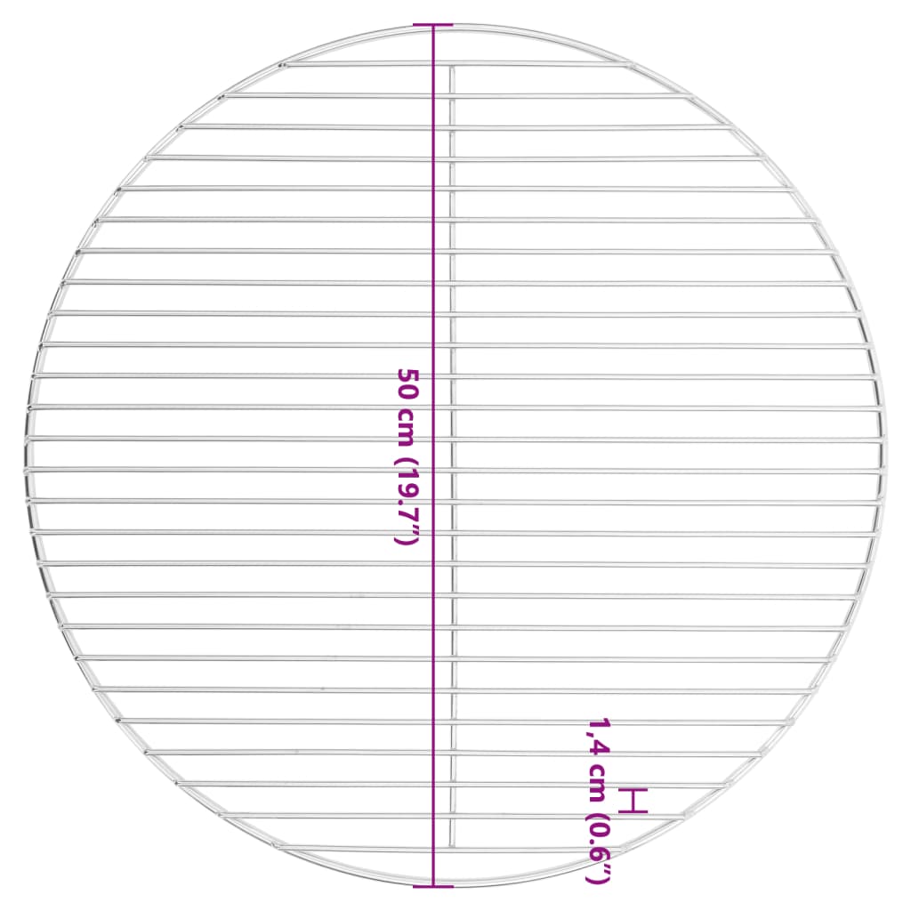 Grillrost Rund Ø34,5 cm 304 Edelstahl