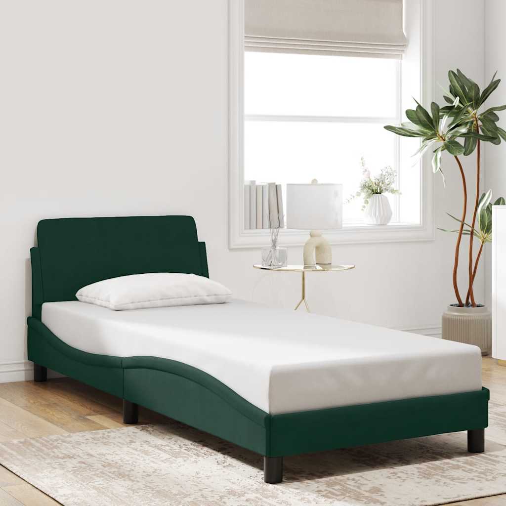 Bettgestell "Dover" Hellgrau 80x200 cm Samt