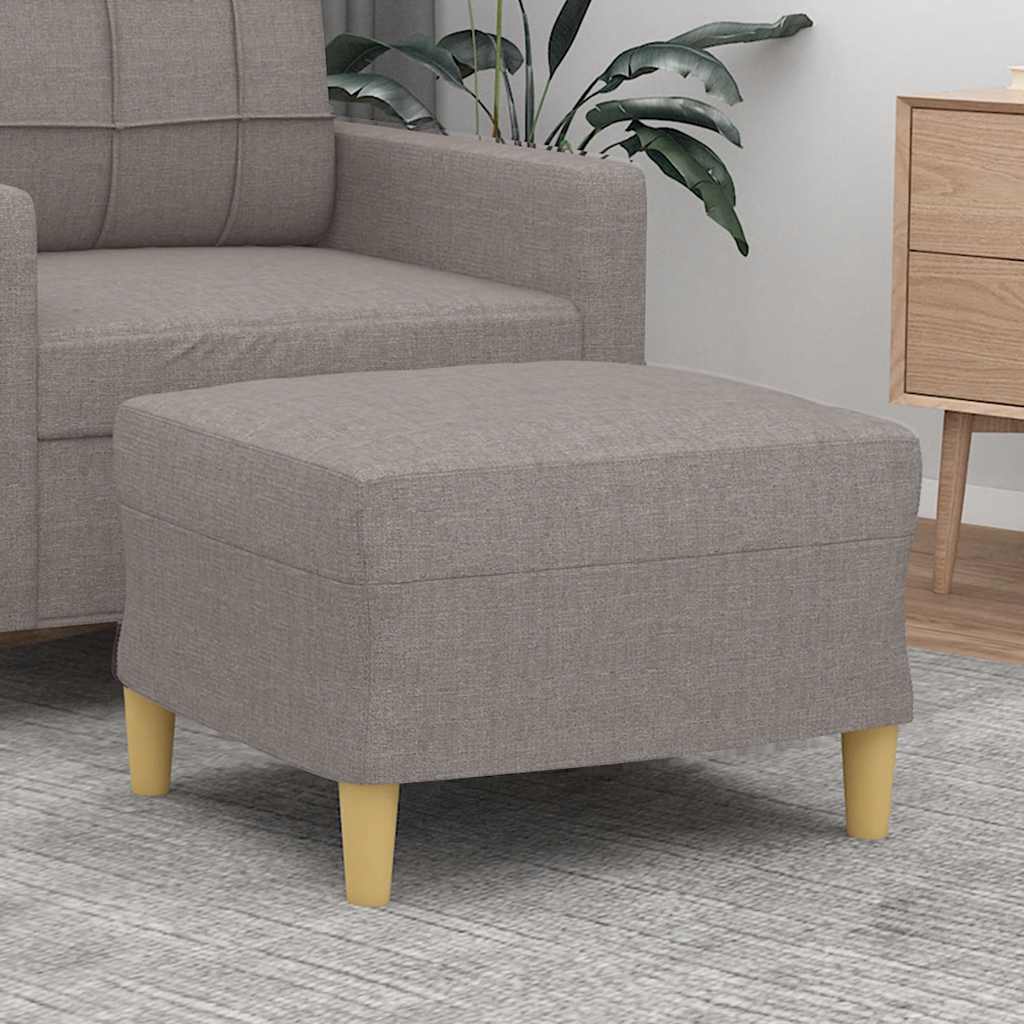 Fußhocker Hellgrau 60x50x41 cm Stoff