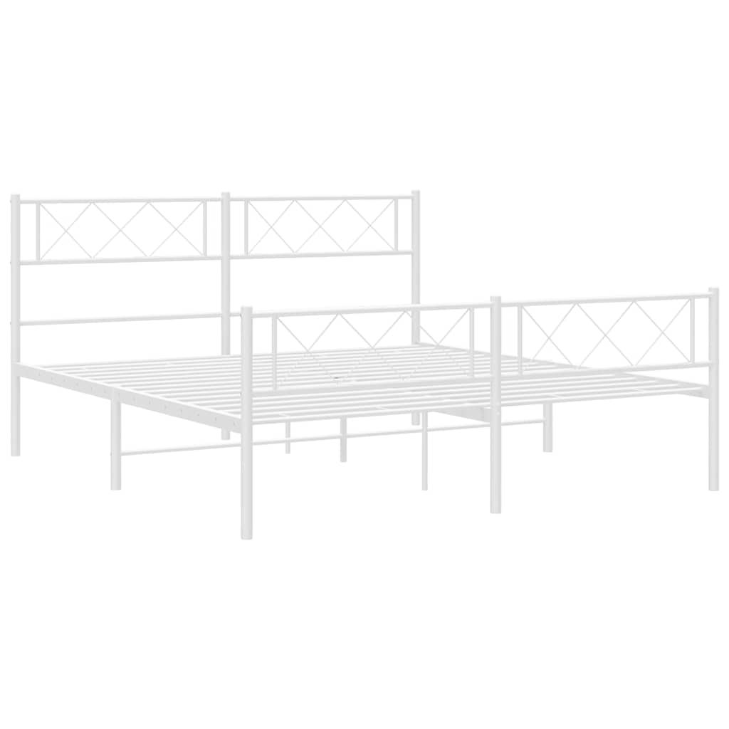 Bettgestell mit Kopfteil Metall Schwarz 100x190 cm