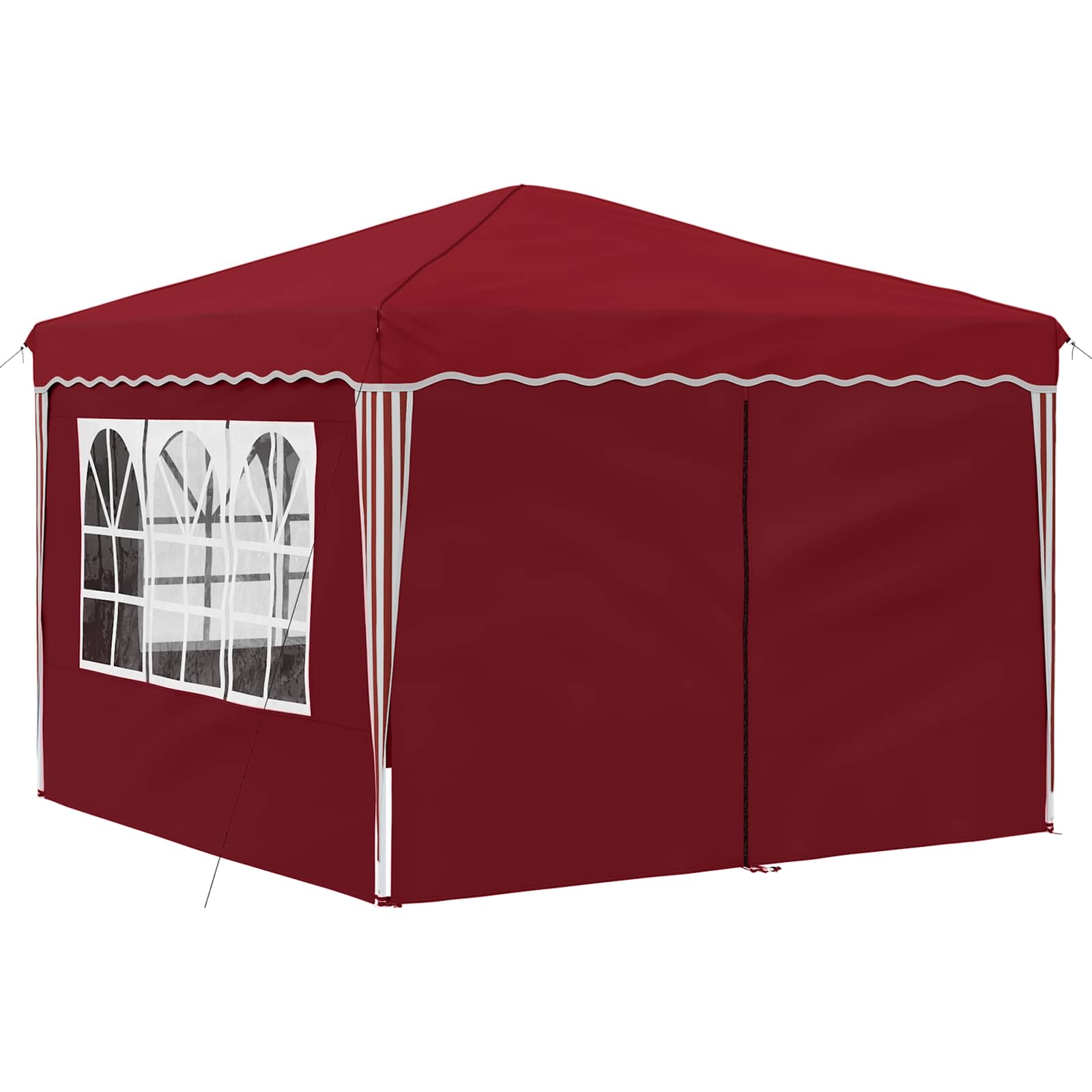 Pop-up Partyzelt 288 x 288 x 245 cm Creme Oxford-Stoff