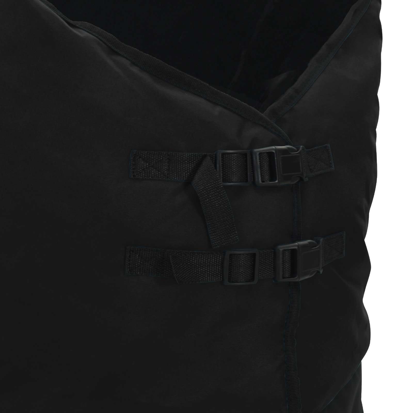 Pferdedecke Dunkelgrün und Schwarz 75 cm Polyester