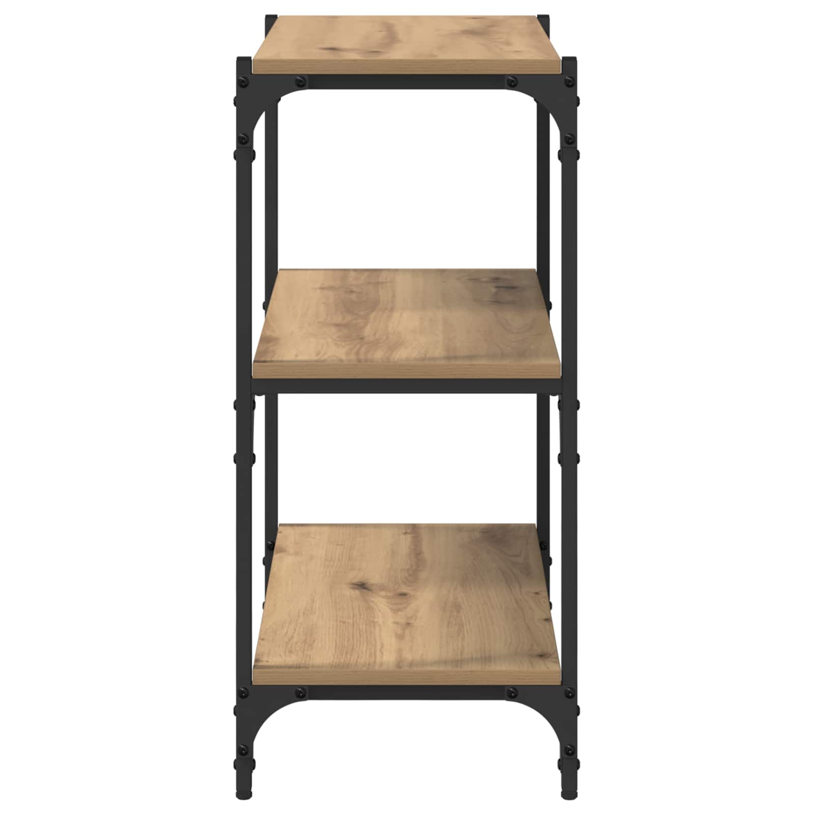 Bücherregal Schwarz 40x33x70,5 cm Holzwerkstoff und Stahl