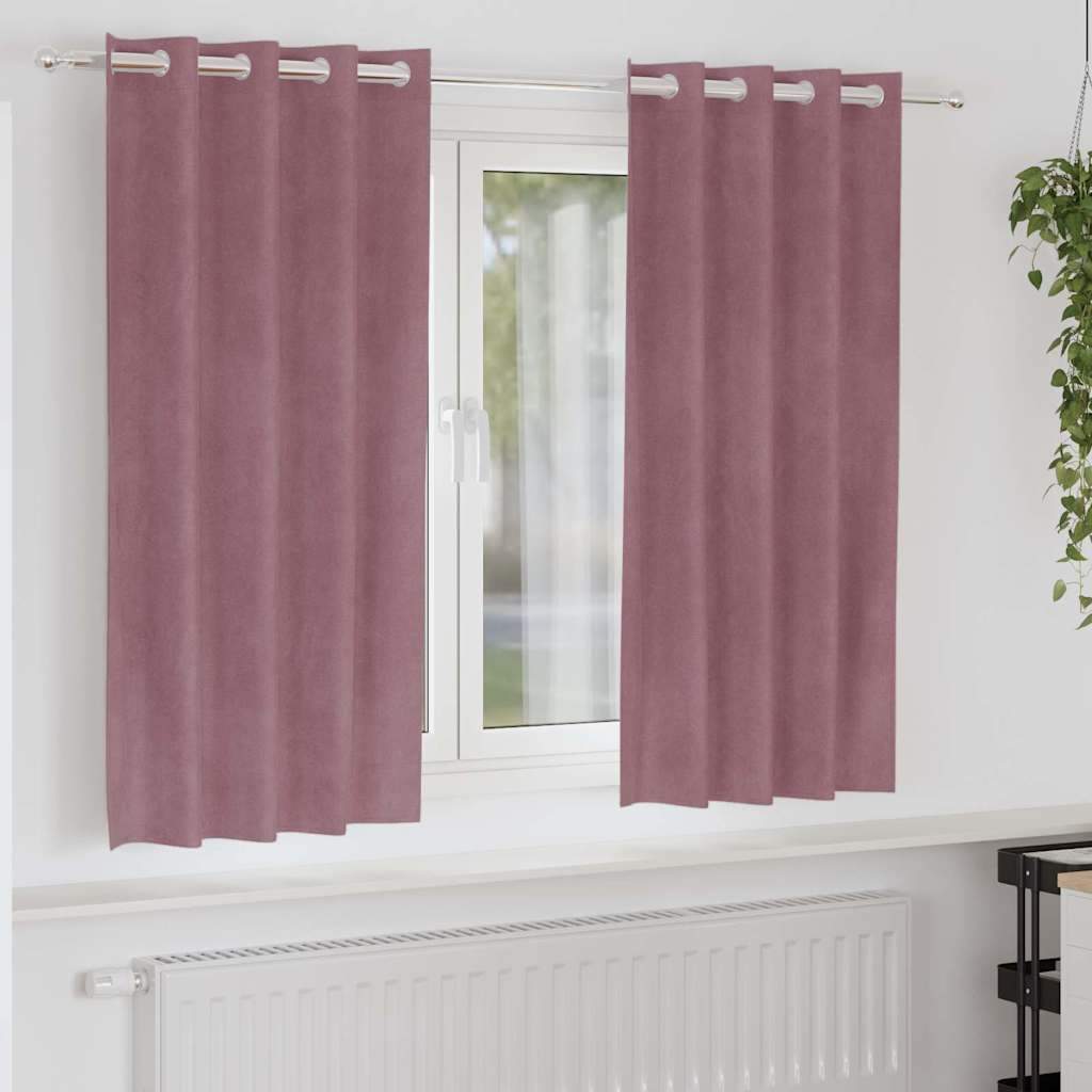 Verdunkelungsvorhänge 2 pcs Schwarz 140 x 140 cm Samt