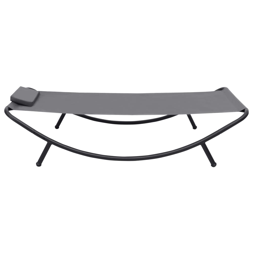 Gartenbett Creme 200x90 cm Stahl