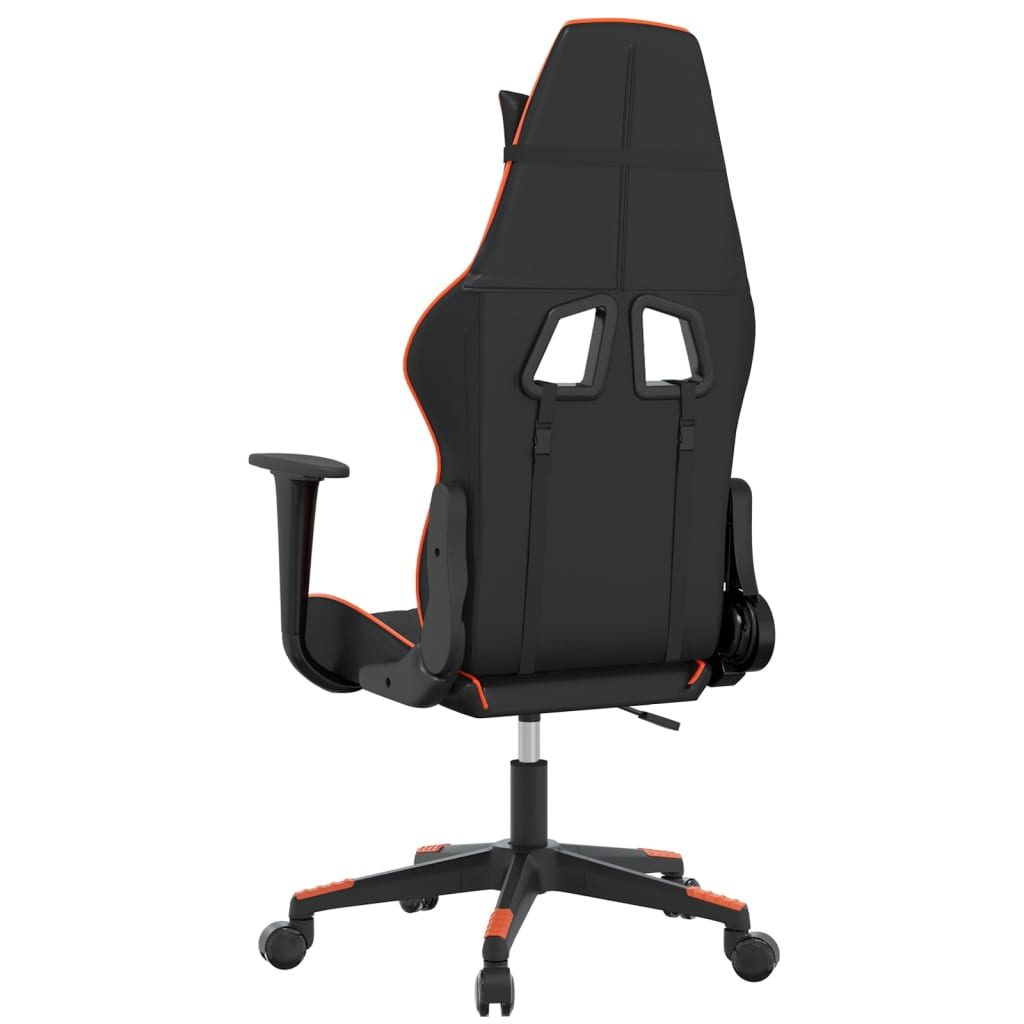 Gaming-Stuhl mit Massagefunktion Schwarz und Blau Kunstleder