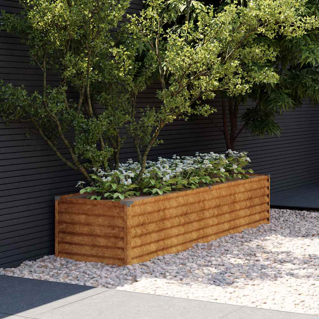 Garten-Hochbeet 100 x 50 x 36 cm Cortenstahl