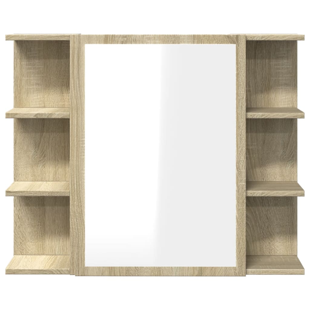 Bad-Spiegelschrank Weiß 80x20,5x64 cm Holzwerkstoff