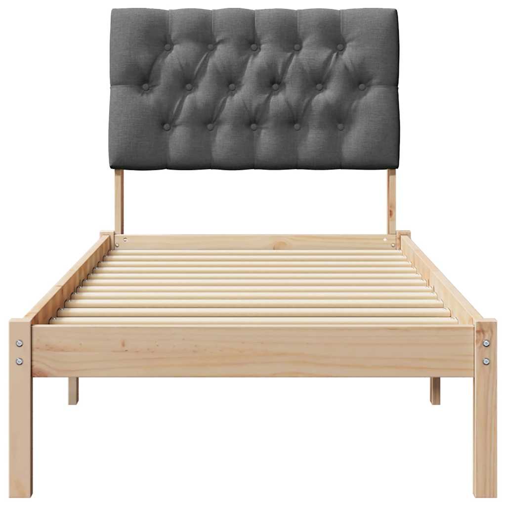 Bettgestell mit gepolstertem Kopfteil Braun 200 x 200 cm