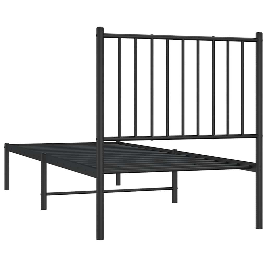 Bettgestell Metall Schwarz 75x190 cm